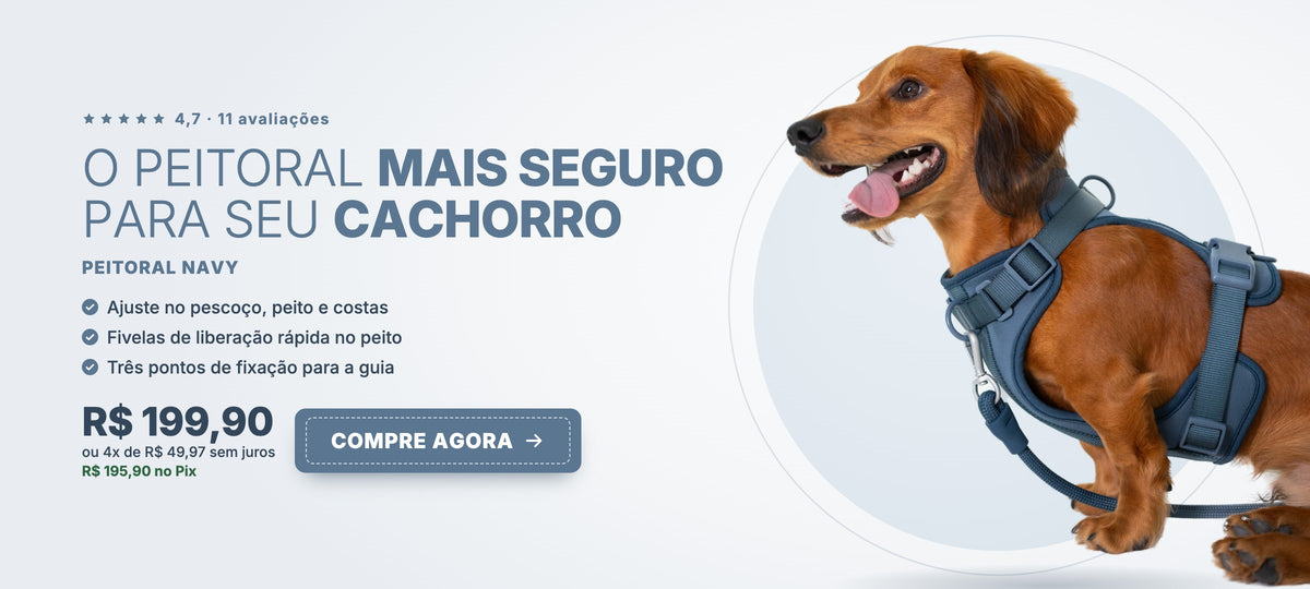 O PEITORAL MAIS CONFORTÁVEL PARA SEU CÃO